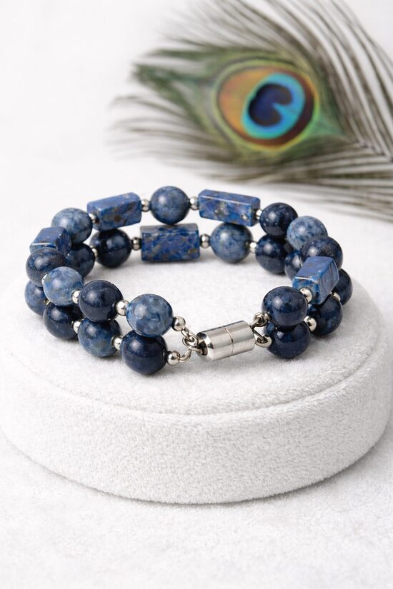 Dabīgo pērļu rokassprādze "Pāva Elegance"